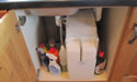 The Twin-Tec Water Softener fits easily under the Kitchen Sink